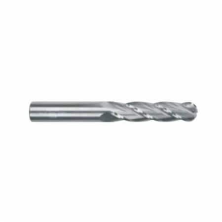 Morse End Mill, Ball Nose Center Cutting Long Length Single End, Series 5957C, 316 Diameter Cutter, 21 91181